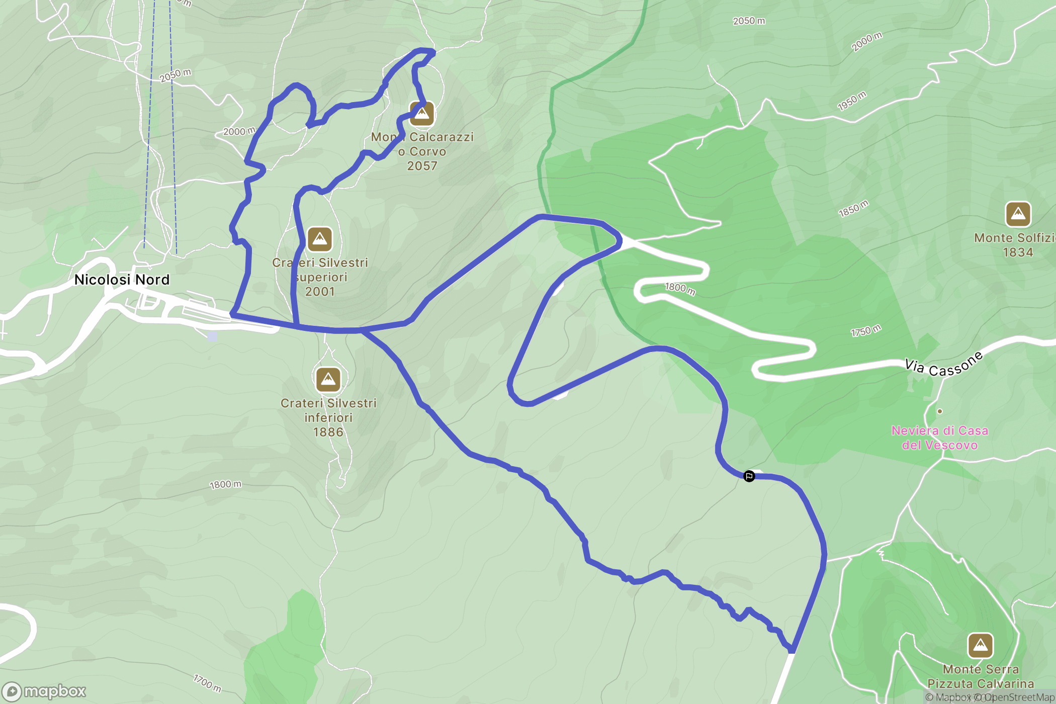  : carte du parcours de randonnée - Italy