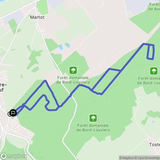 Saint-Pierre-lès-Elbeuf : carte du parcours de randonnée - France