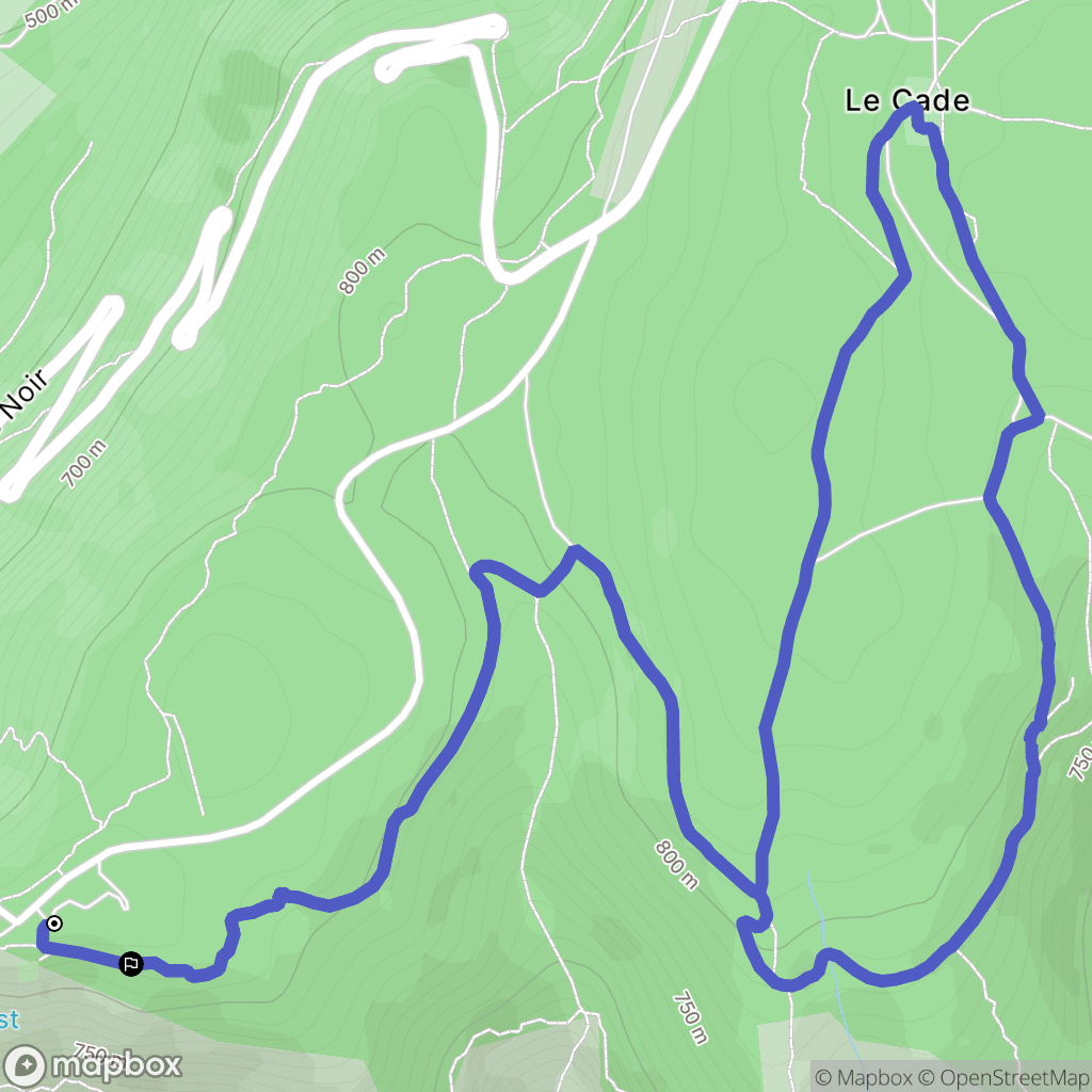 Millau : carte du parcours de randonnée - France