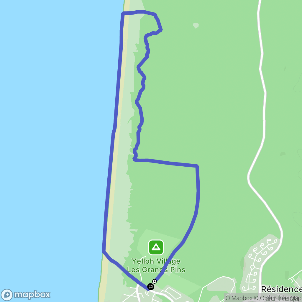 Lacanau : carte du parcours de randonnée - France