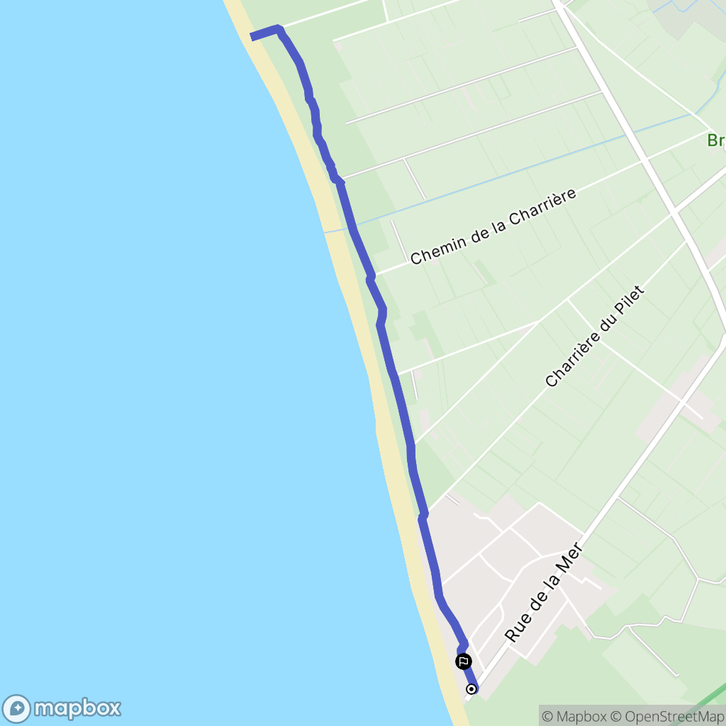 Bretteville-sur-Ay : carte du parcours de randonnée - France