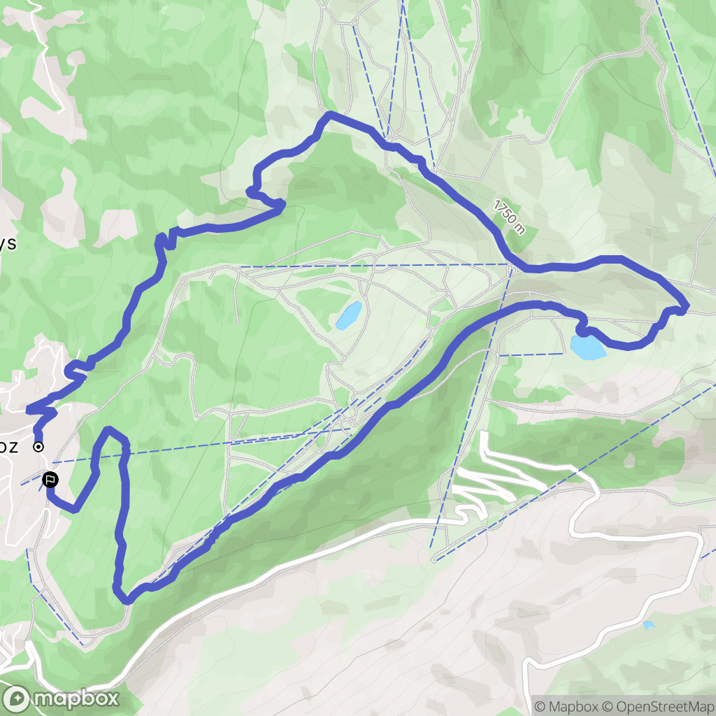 Arâches-la-Frasse : carte du parcours de randonnée - France
