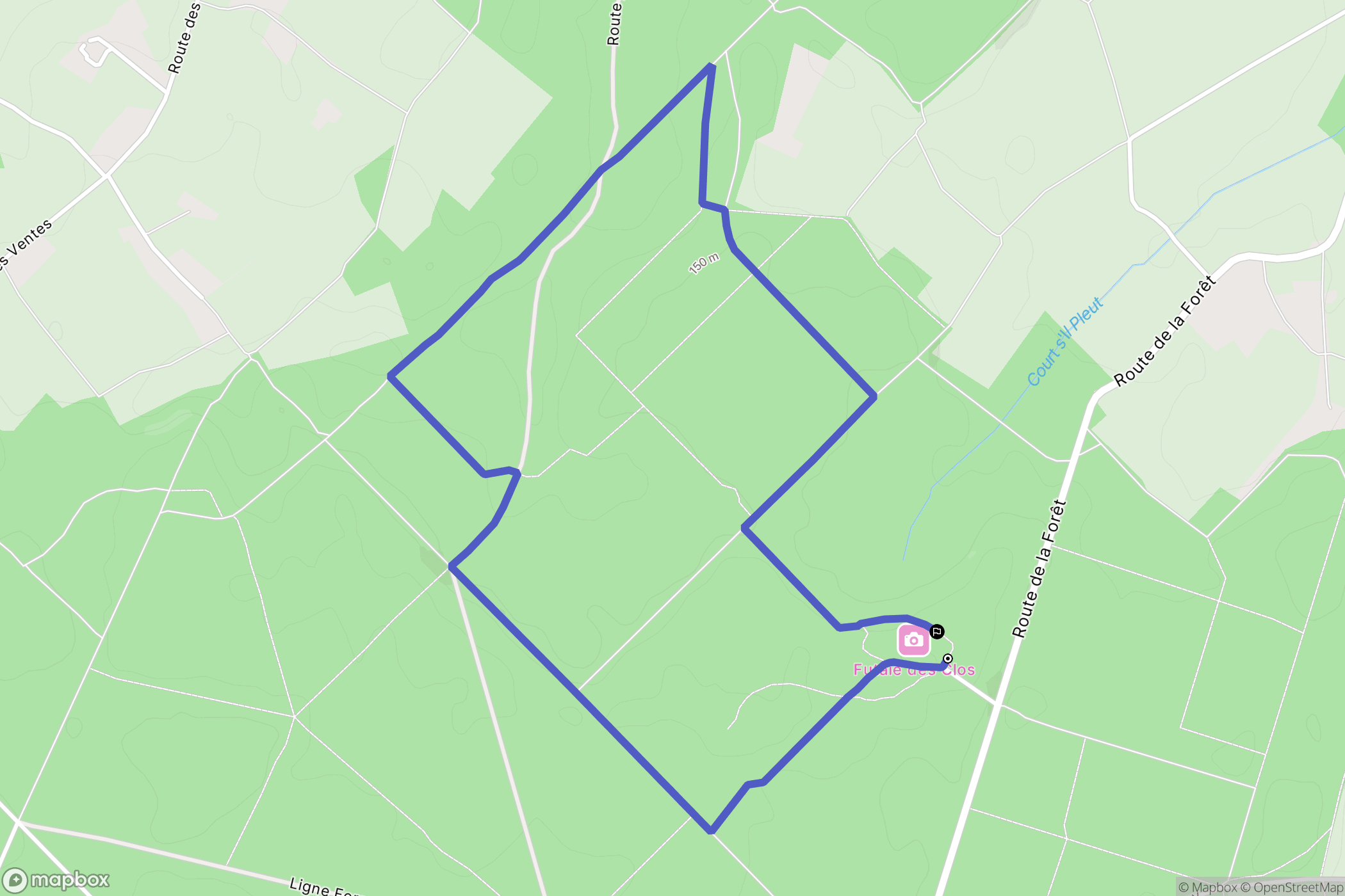 Saint-Pierre-du-Lorouër : carte du parcours de randonnée - France