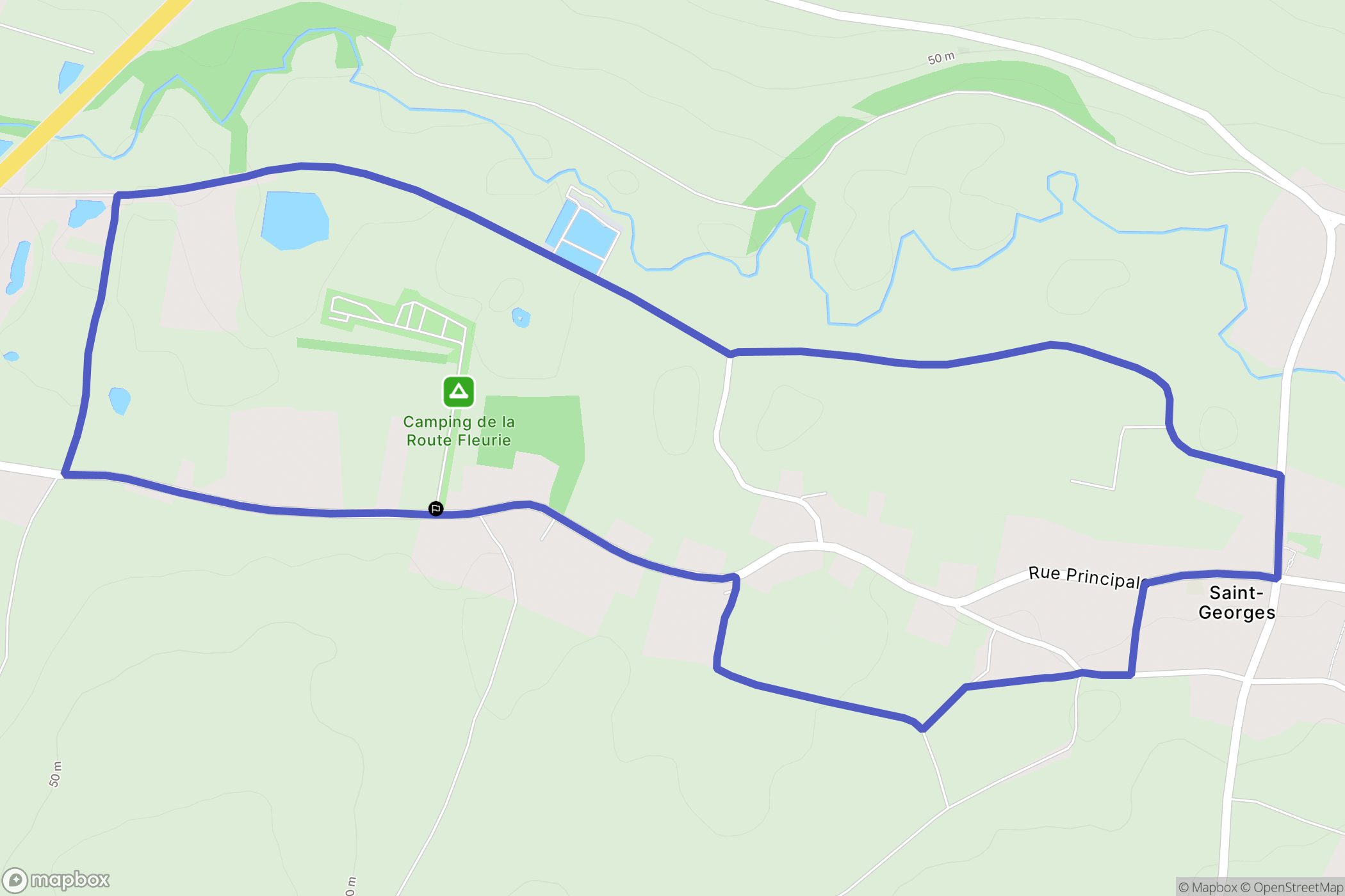 Saint-Georges : carte du parcours de randonnée - France