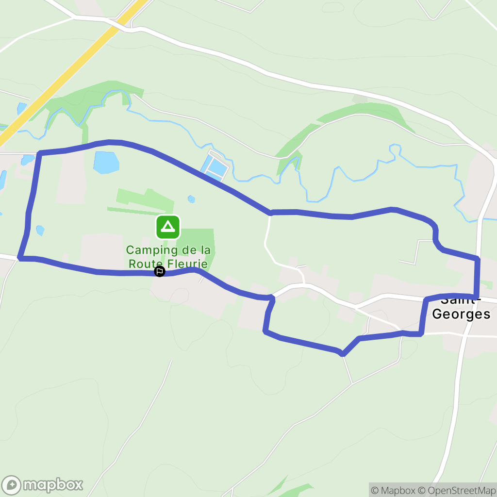Saint-Georges : carte du parcours de randonnée - France