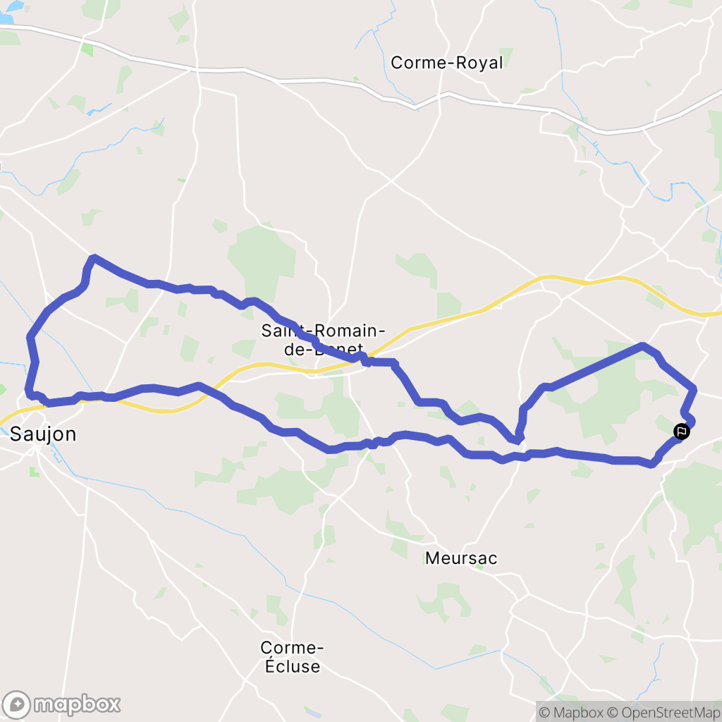 Rétaud : carte du parcours de randonnée - France
