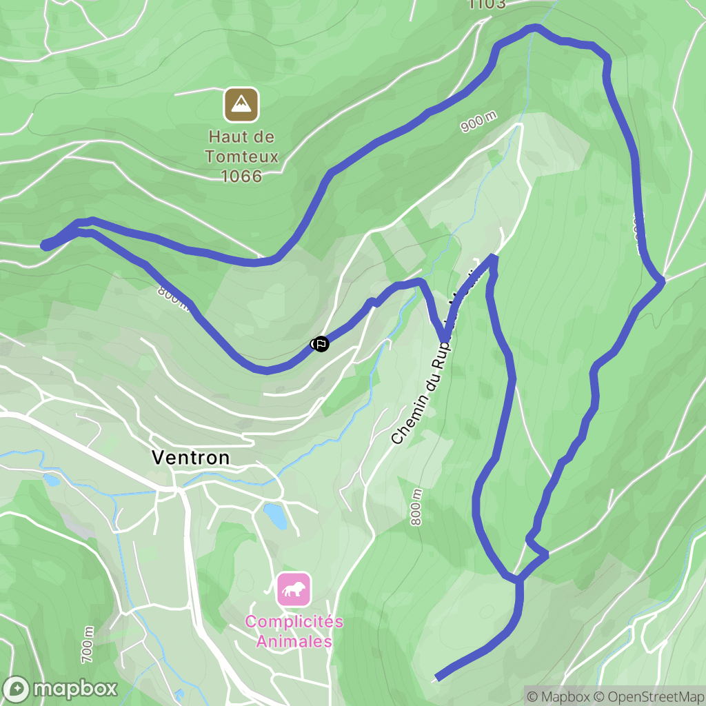 Ventron : carte du parcours de randonnée - France