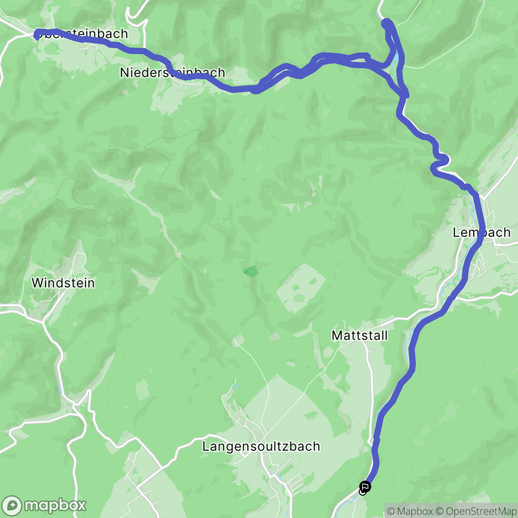 Gœrsdorf : carte du parcours de randonnée - France