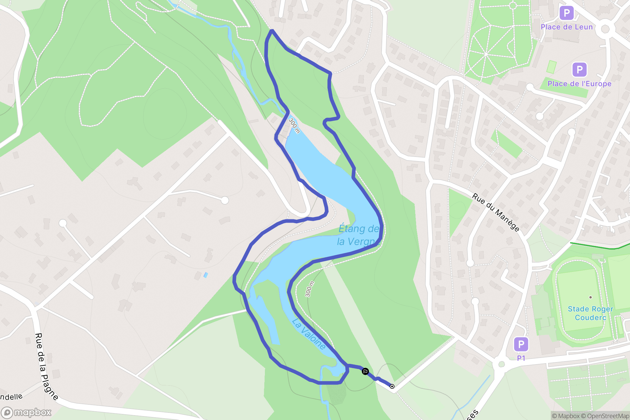 Feytiat : carte du parcours de randonnée - France