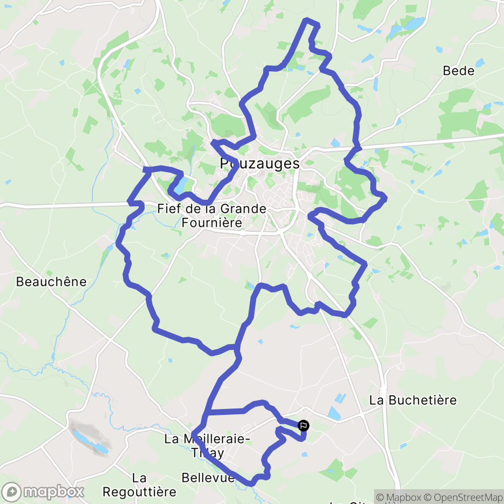 La Meilleraie-Tillay : carte du parcours de randonnée - France