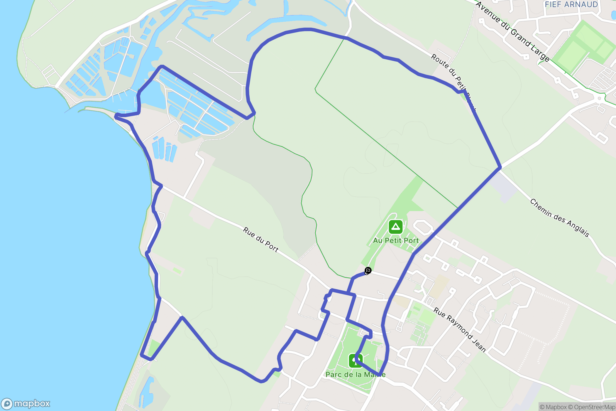L'Houmeau : carte du parcours de randonnée - France