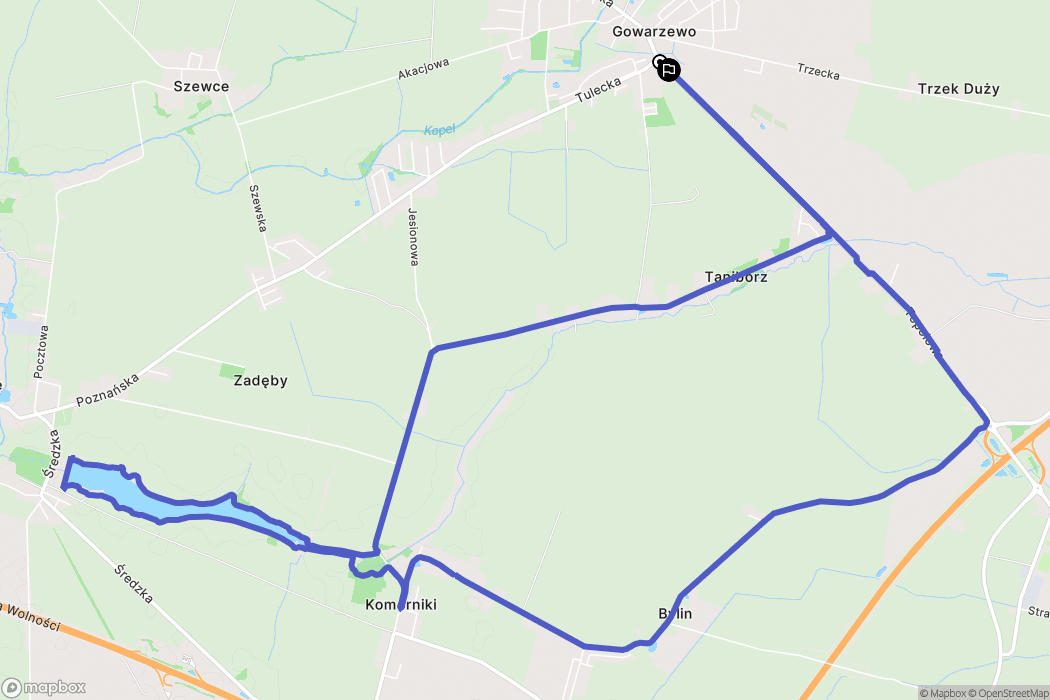 Gowarzewo: mapa trasy - Poland