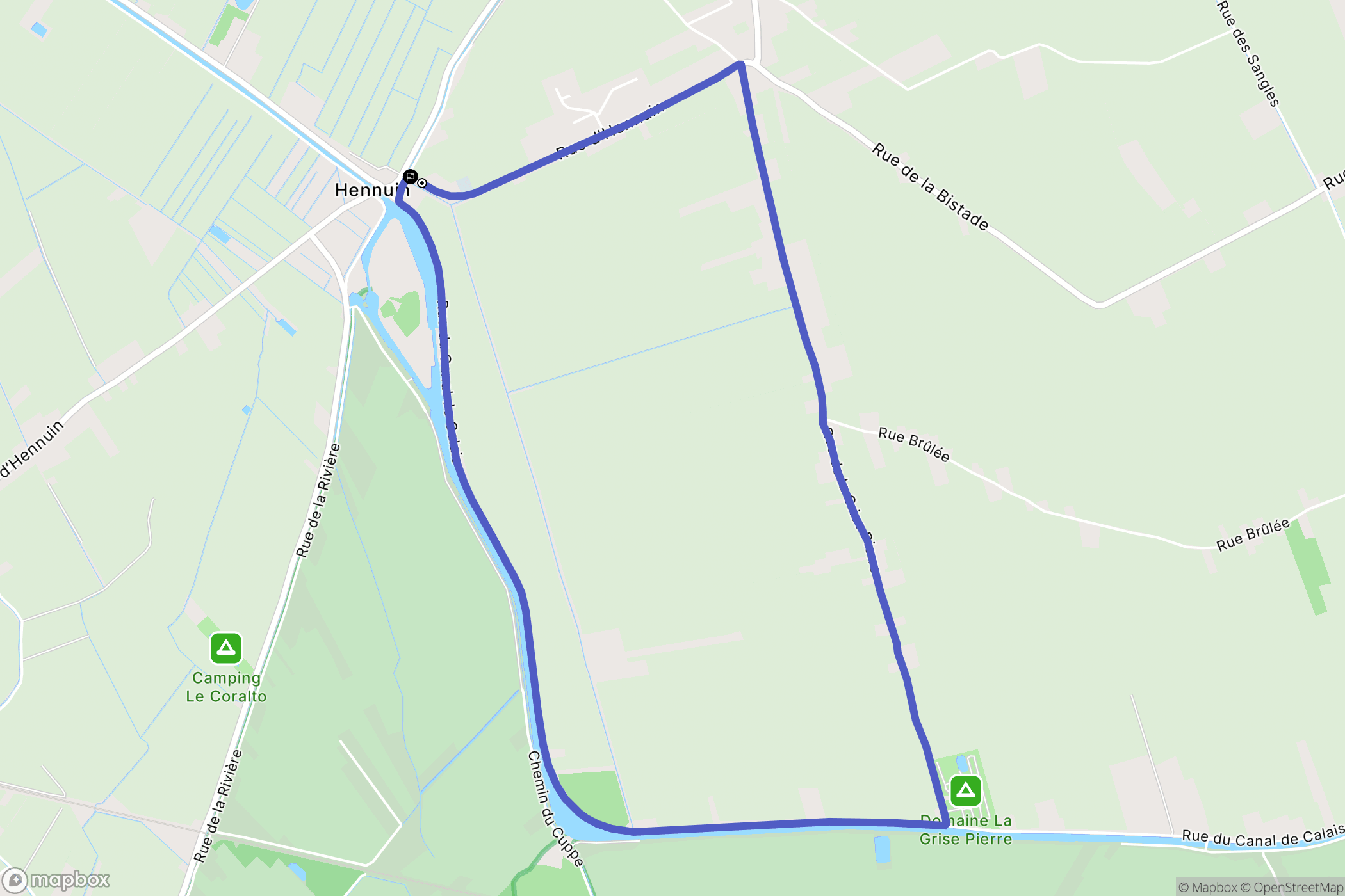 Sainte-Marie-Kerque : carte du parcours de randonnée - France