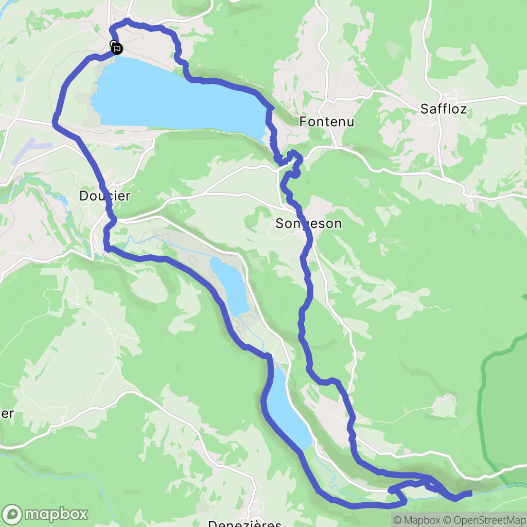 Marigny : carte du parcours de randonnée - France