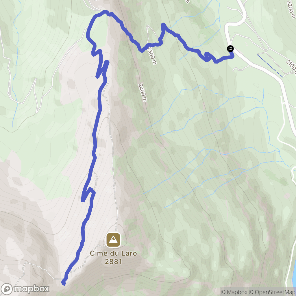 Val-Cenis : carte du parcours de randonnée - France