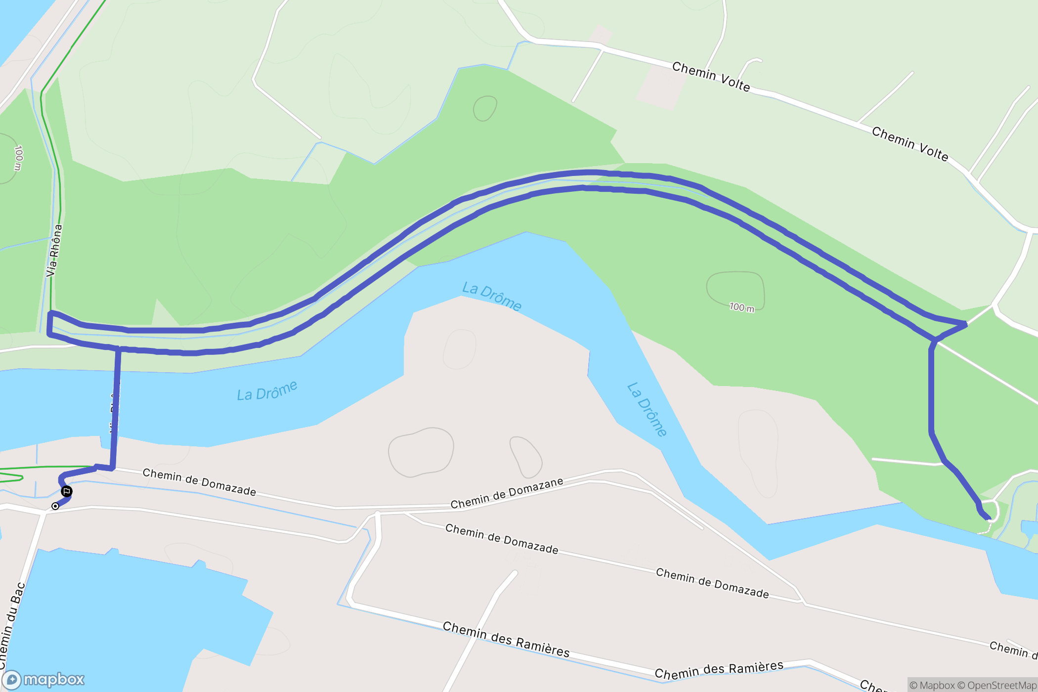 Loriol-sur-Drôme : carte du parcours de randonnée - France