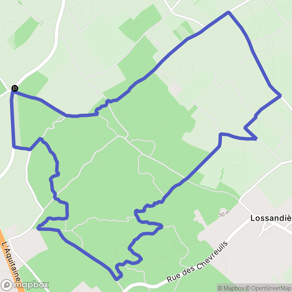 Berneuil : carte du parcours de randonnée - France