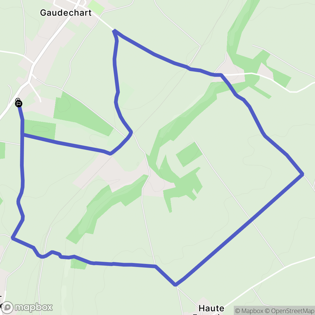 Gaudechart : carte du parcours de randonnée - France