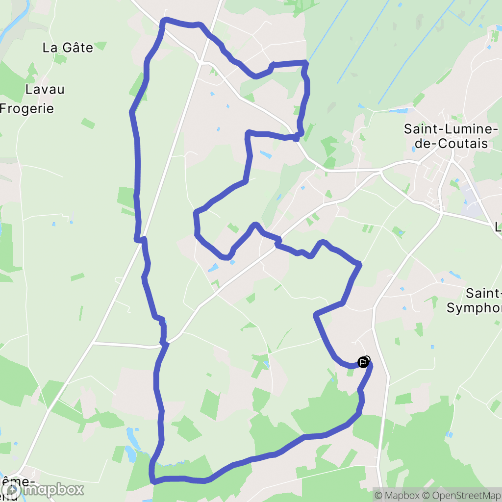 Saint-Lumine-de-Coutais : carte du parcours de randonnée - France