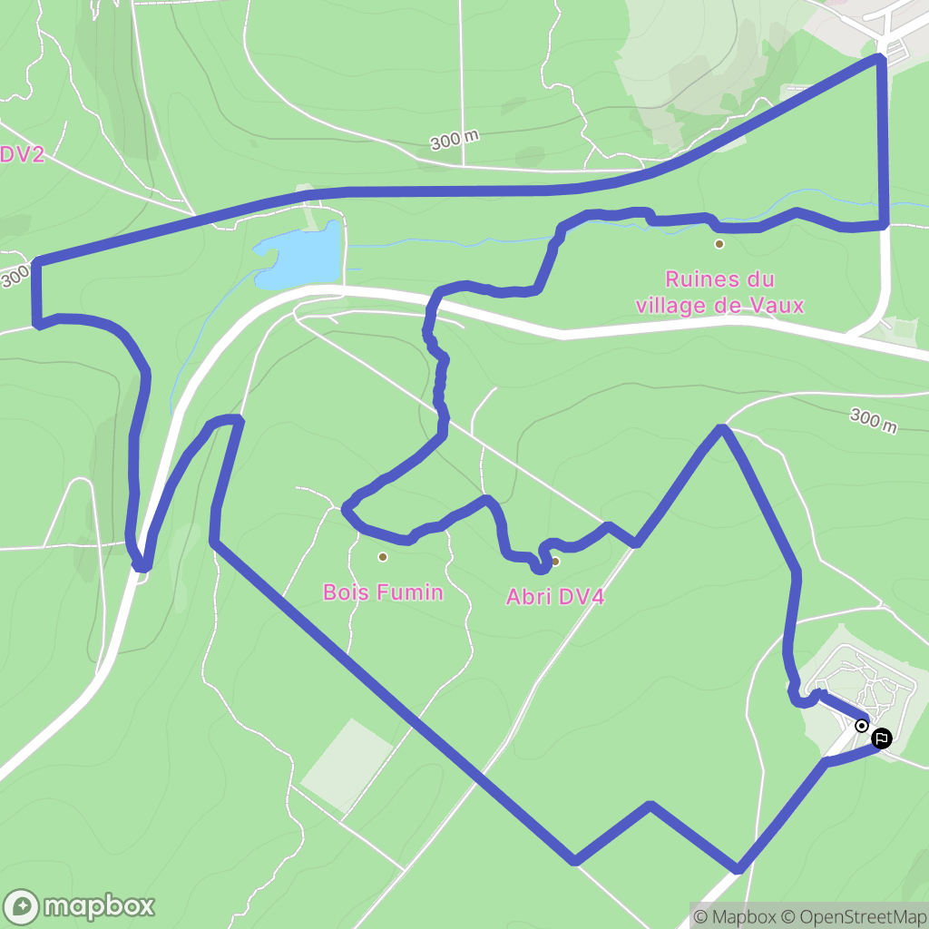 Damloup : carte du parcours de randonnée - France