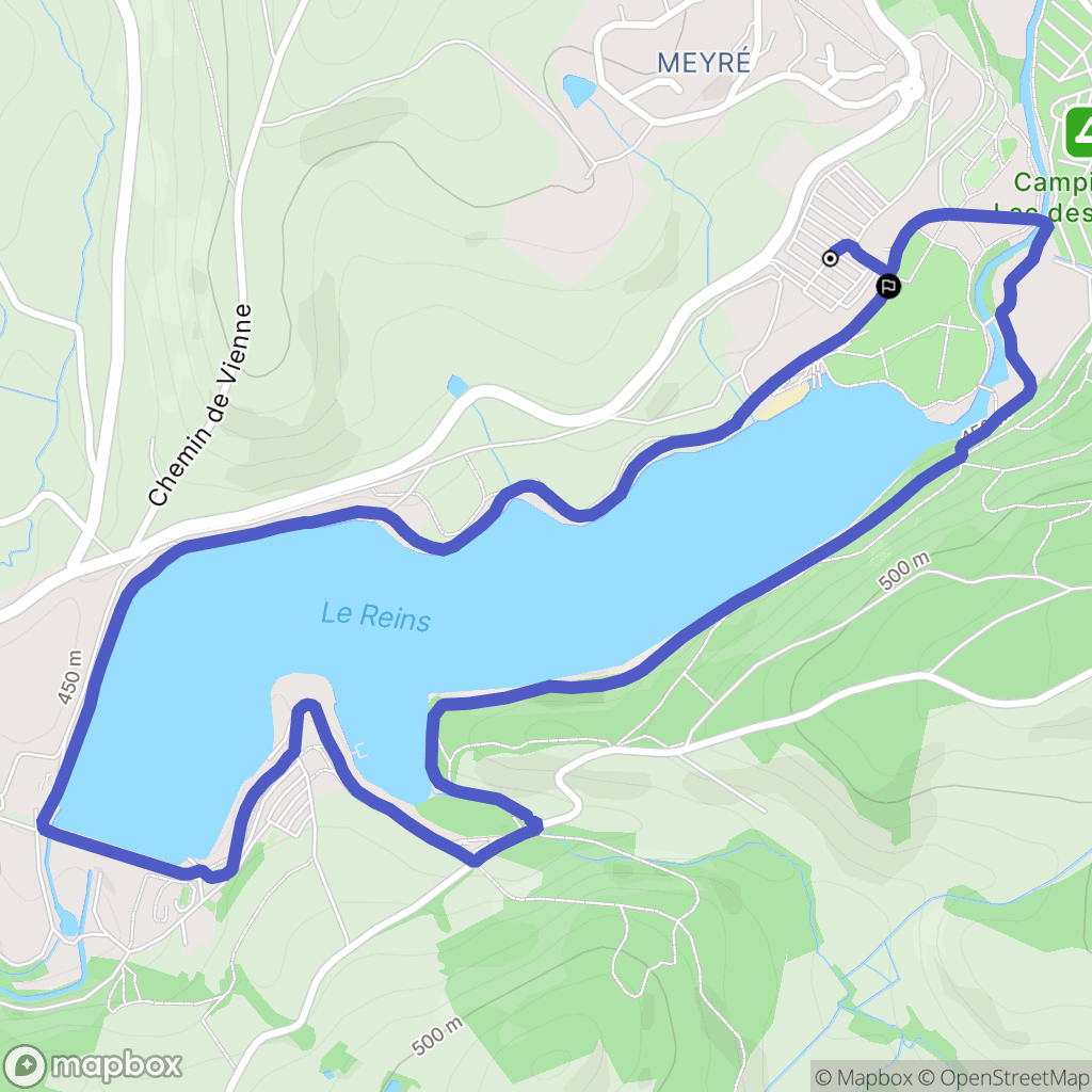 Cublize : carte du parcours de randonnée - France