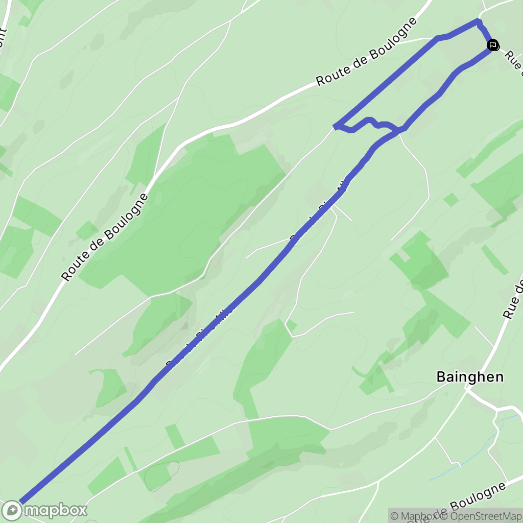Herbinghen : carte du parcours de randonnée - France