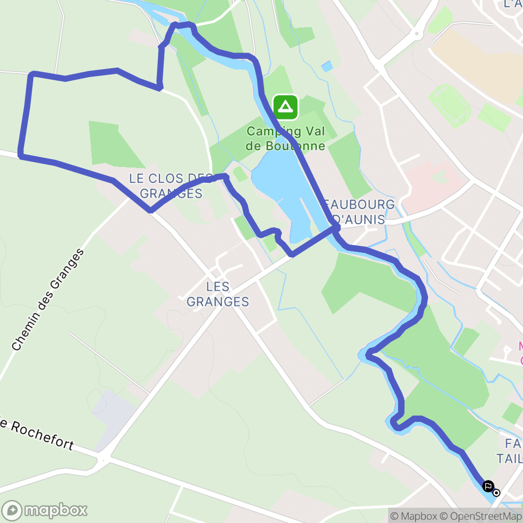 Saint-Jean-d'Angély : carte du parcours de randonnée - France