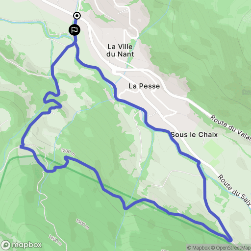 La Chapelle-d'Abondance : carte du parcours de randonnée - France
