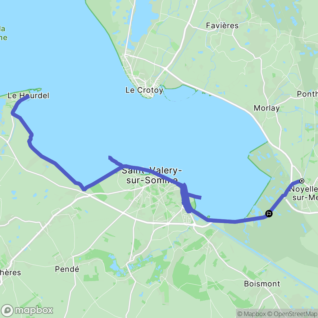 Noyelles-sur-Mer : carte du parcours de randonnée - France