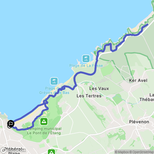 Fréhel : carte du parcours de randonnée - France