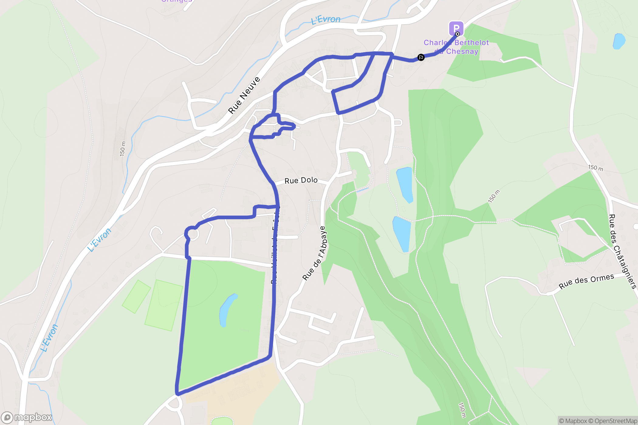 Trédaniel : carte du parcours de randonnée - France