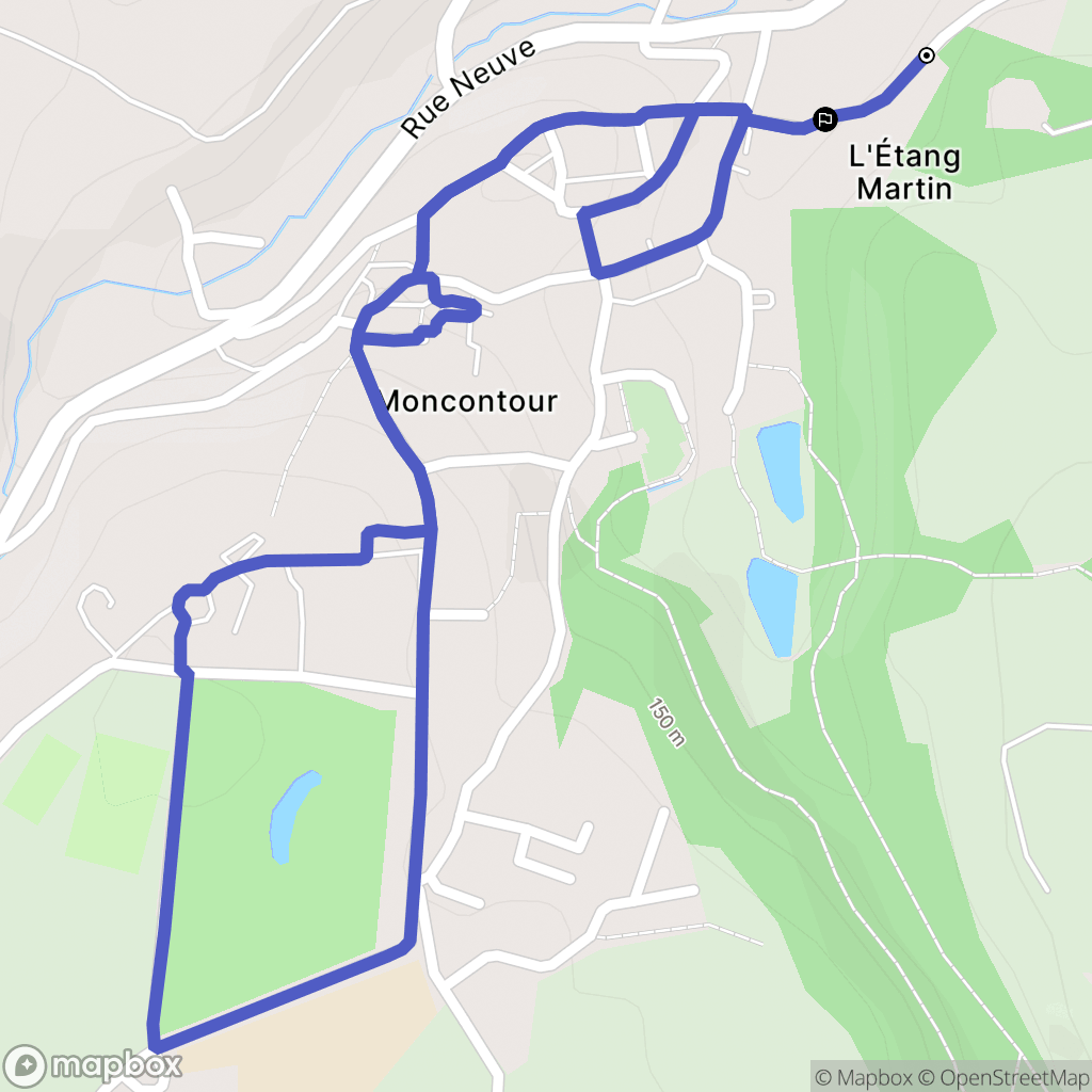 Trédaniel : carte du parcours de randonnée - France