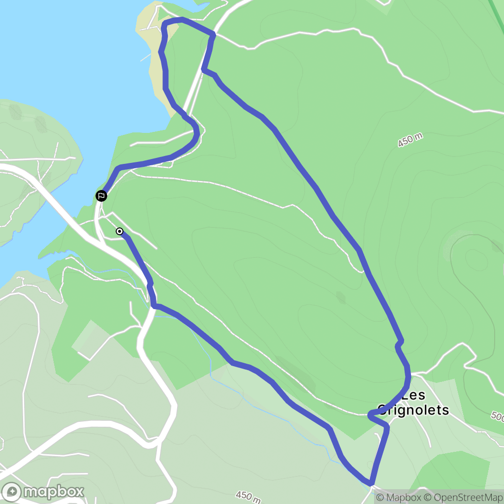 Artignosc-sur-Verdon : carte du parcours de randonnée - France