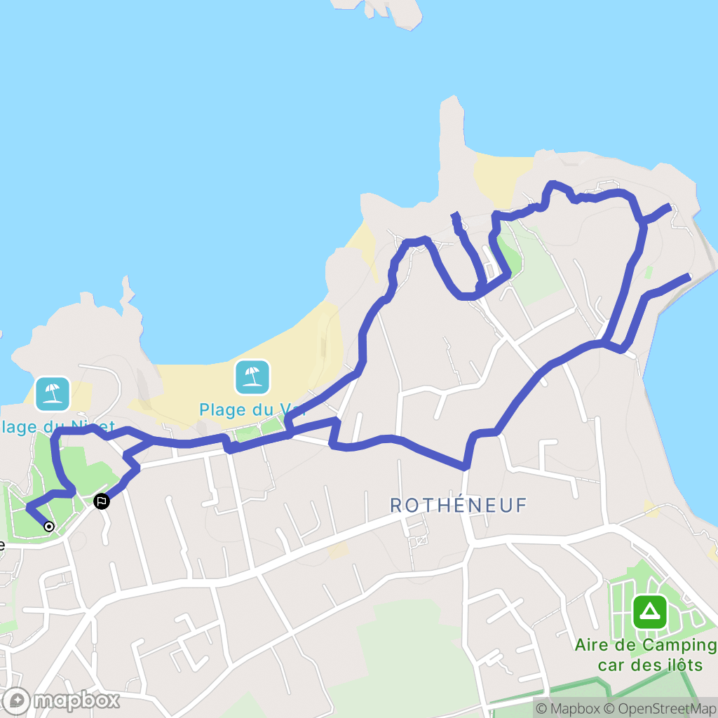 Saint-Malo : carte du parcours de randonnée - France