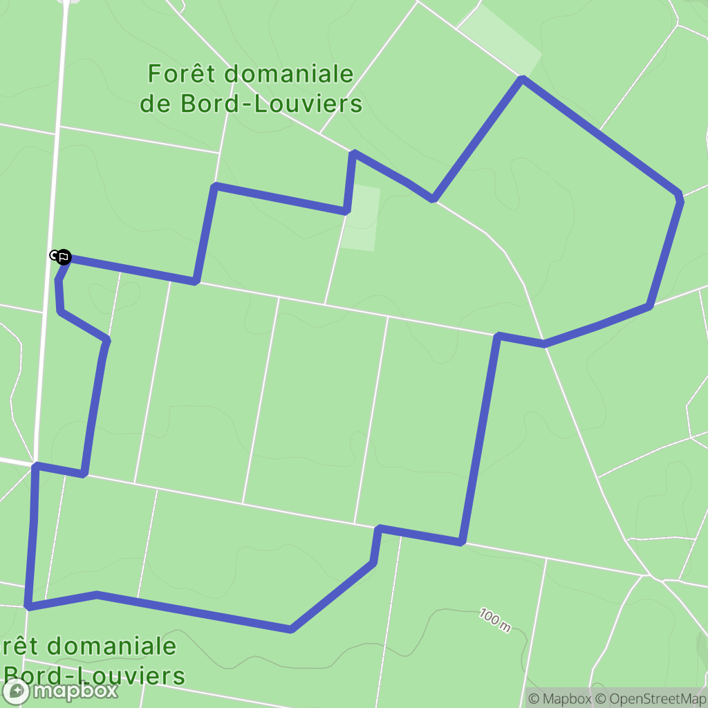 Les Damps : carte du parcours de randonnée - France