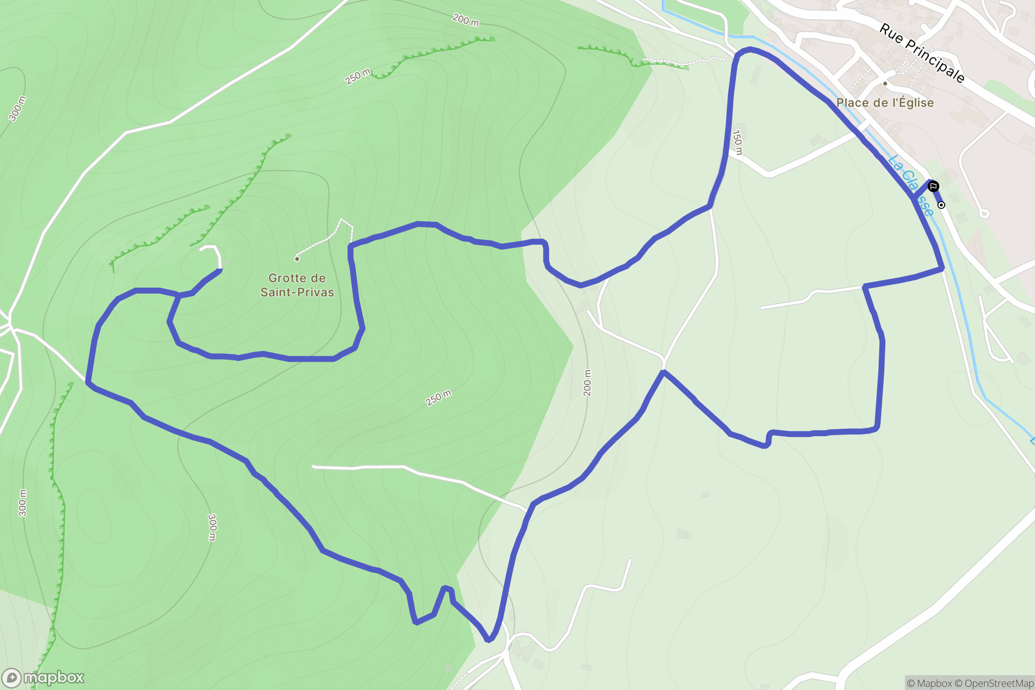 Saint-Sauveur-de-Cruzières : carte du parcours de randonnée - France