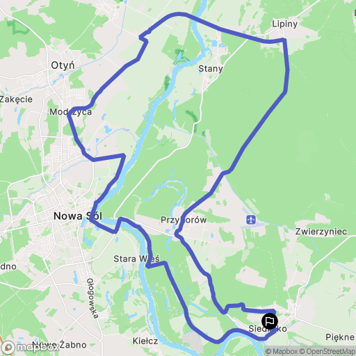 Siedlisko: mapa trasy - Poland