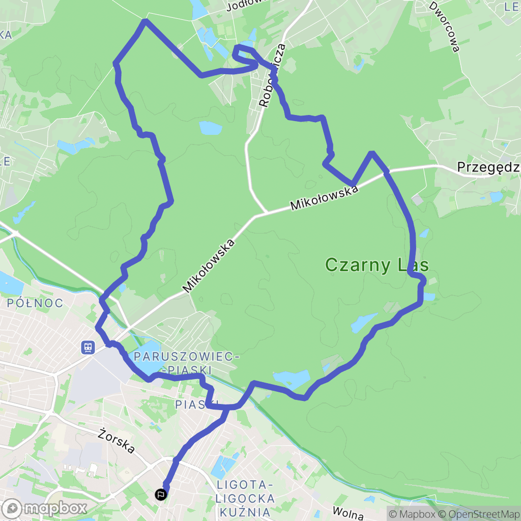 Rybnik: mapa trasy - Poland