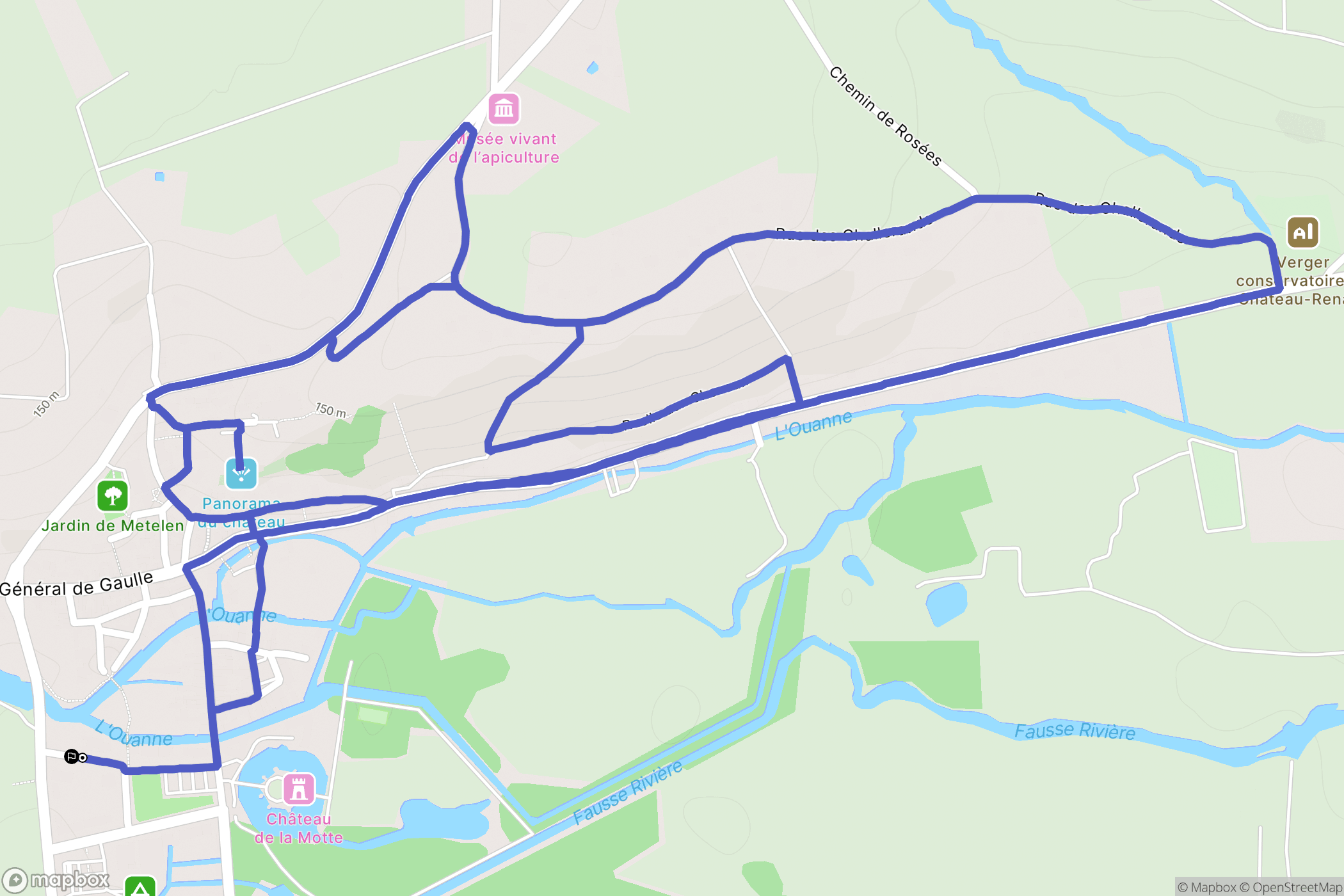 Château-Renard : carte du parcours de randonnée - France
