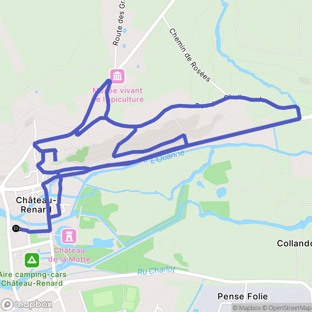 Château-Renard : carte du parcours de randonnée - France