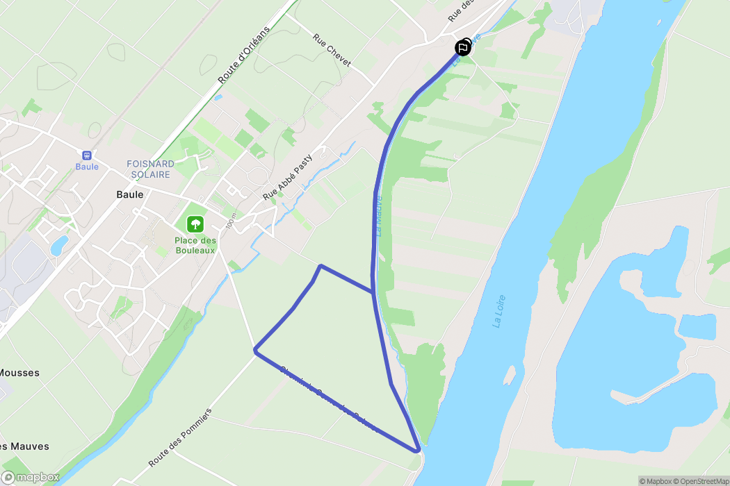 Baule : carte du parcours de randonnée - France