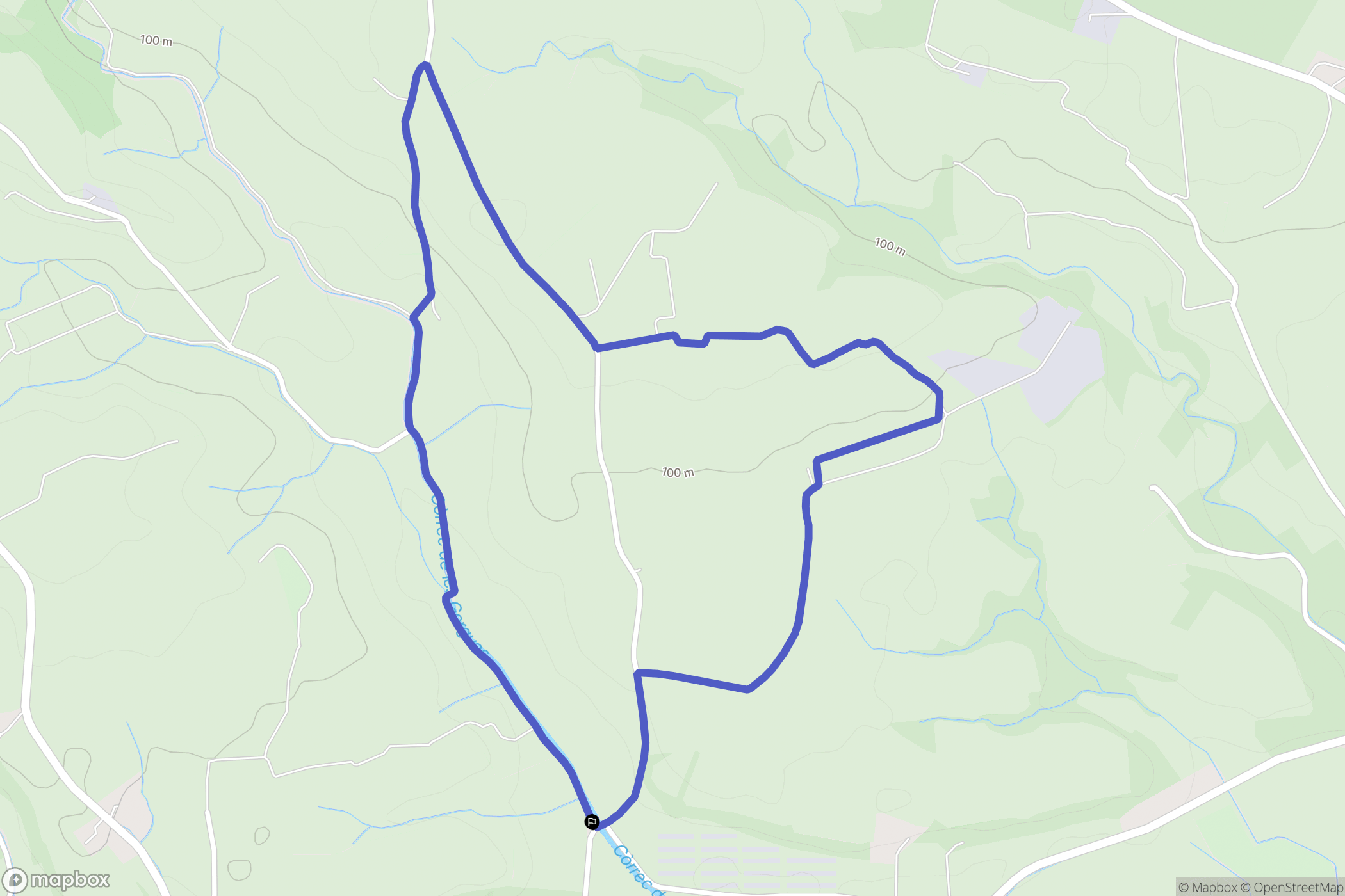 Pézilla-la-Rivière : carte du parcours de randonnée - France