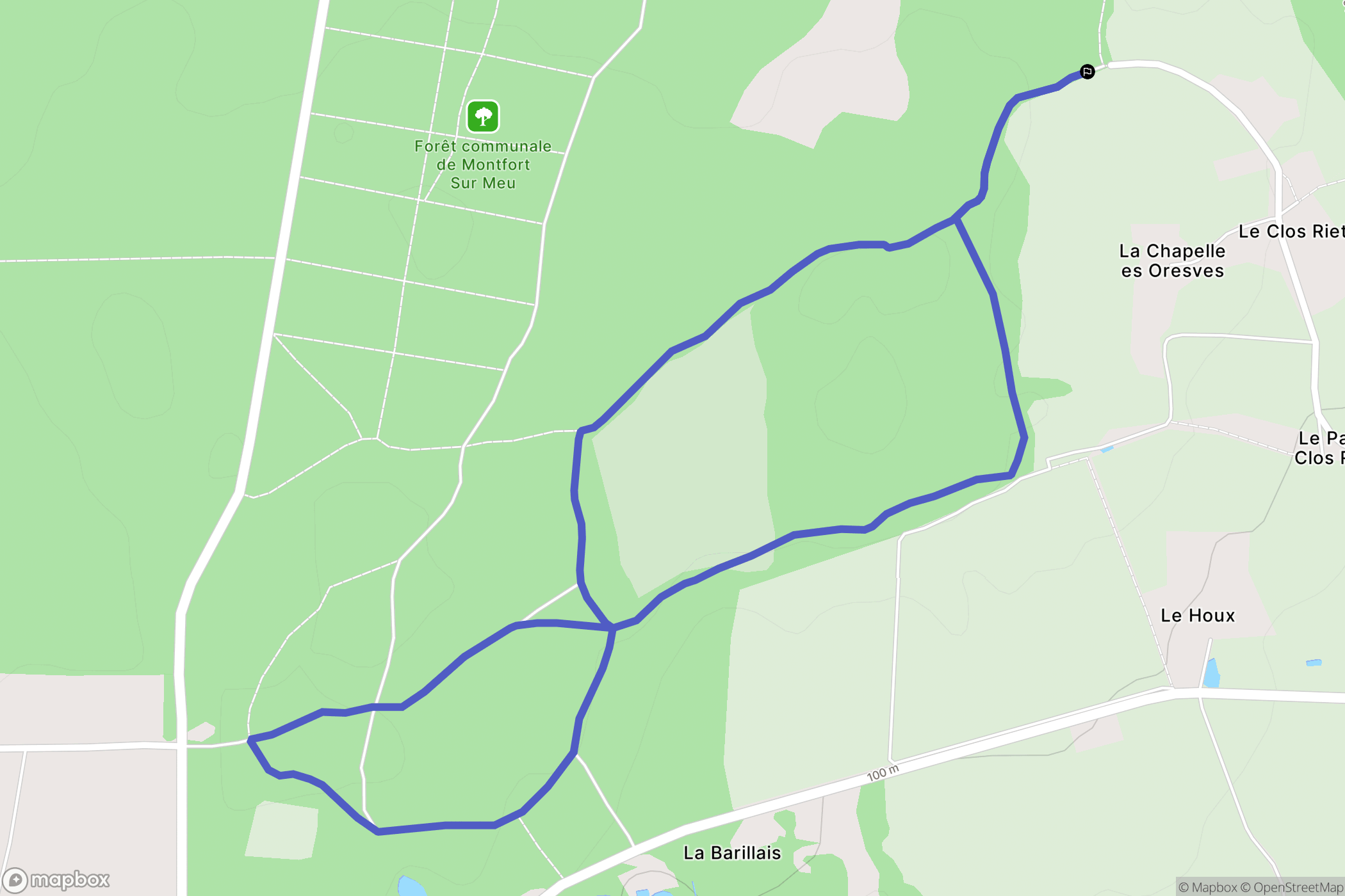 Talensac : carte du parcours de randonnée - France