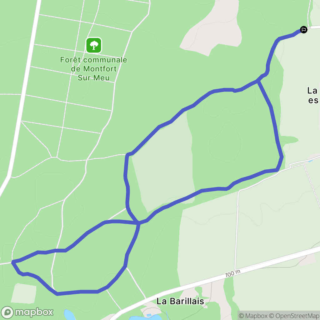 Talensac : carte du parcours de randonnée - France