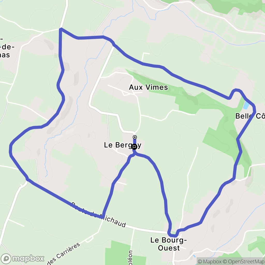 Mérignas : carte du parcours de randonnée - France
