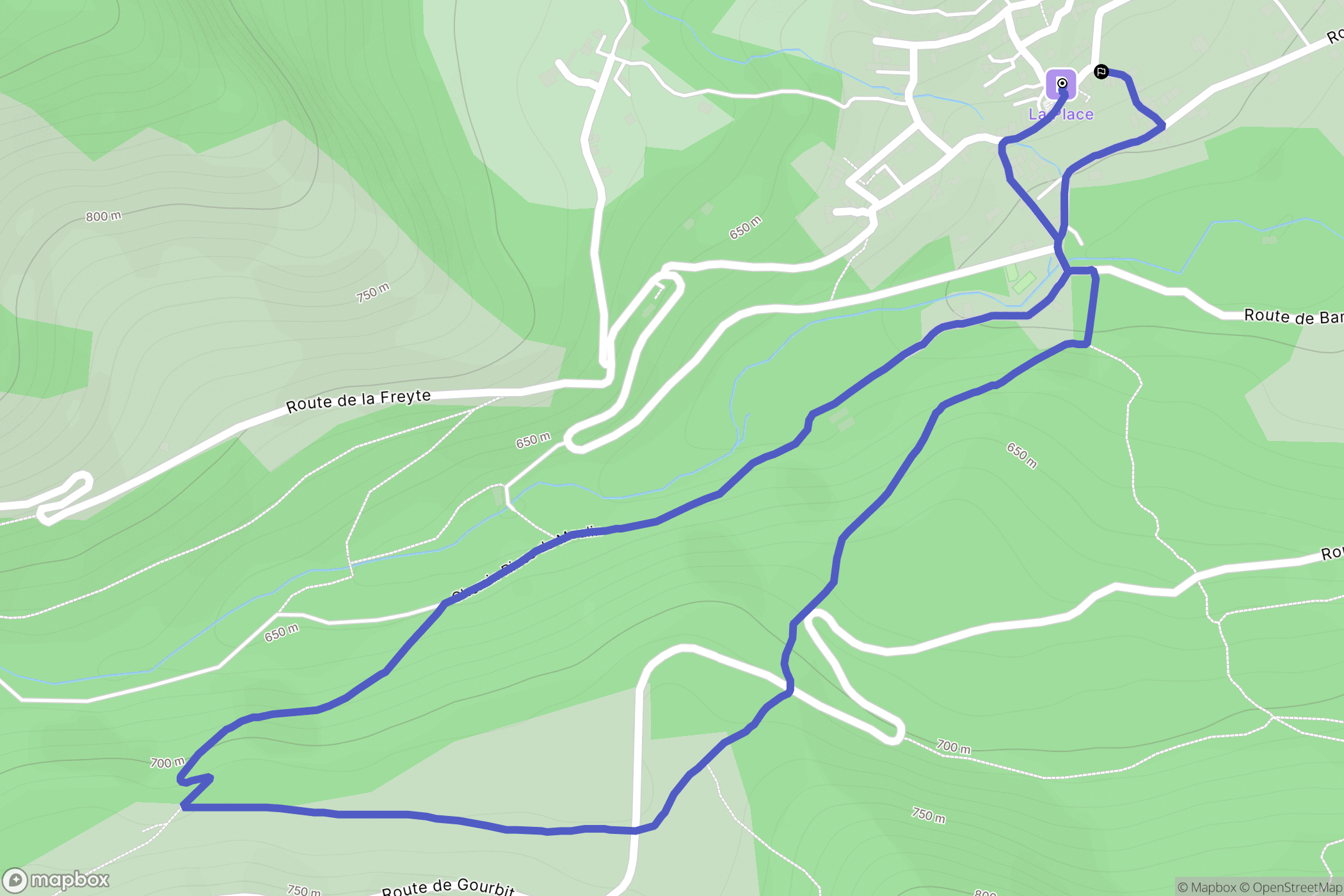 Rabat-les-Trois-Seigneurs : carte du parcours de randonnée - France