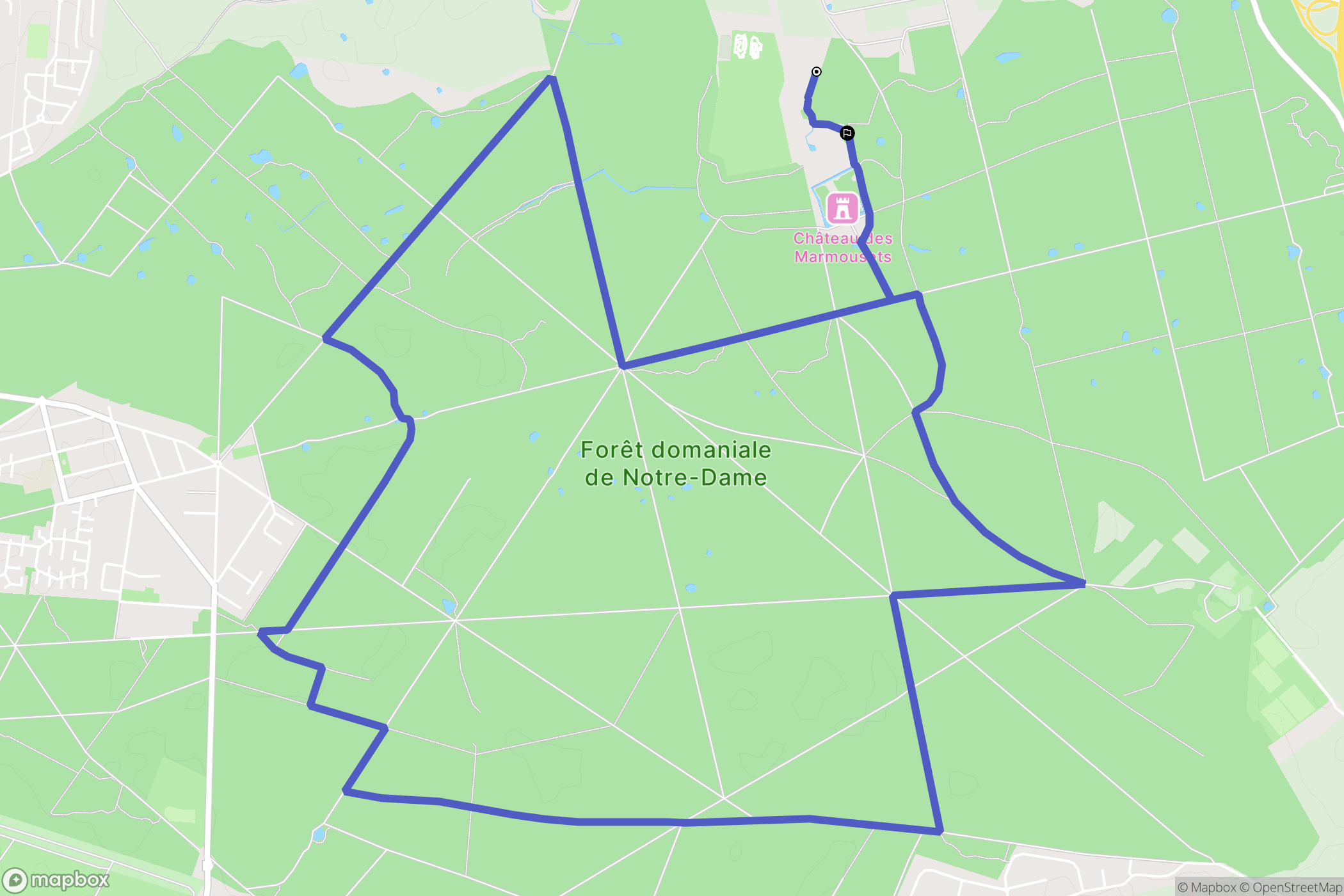 La Queue-en-Brie : carte du parcours de randonnée - France