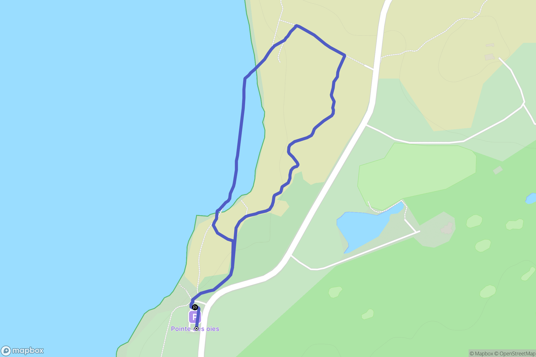 Wimereux : carte du parcours de randonnée - France