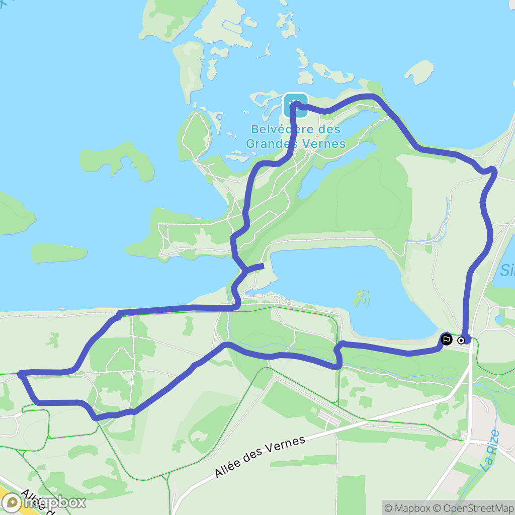 Décines-Charpieu : carte du parcours de randonnée - France