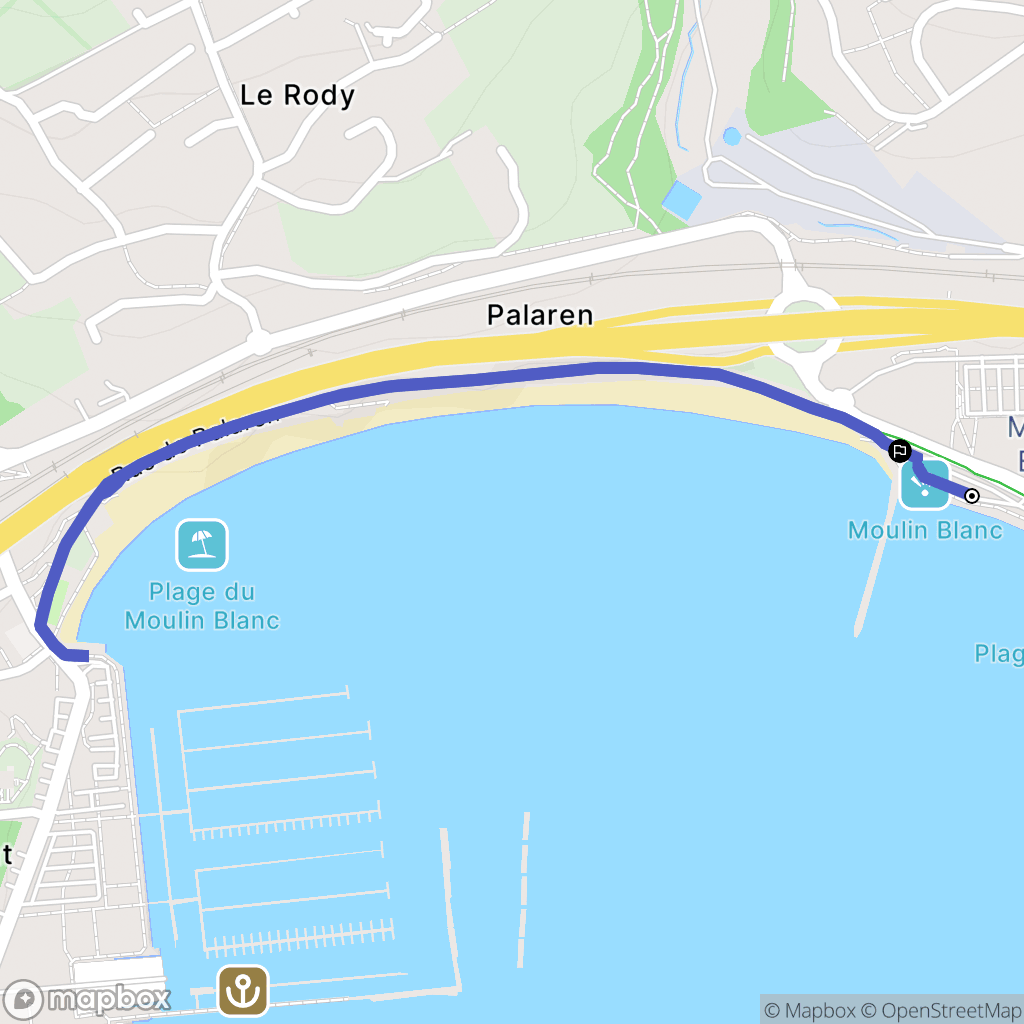 Le Relecq-Kerhuon : carte du parcours de randonnée - France